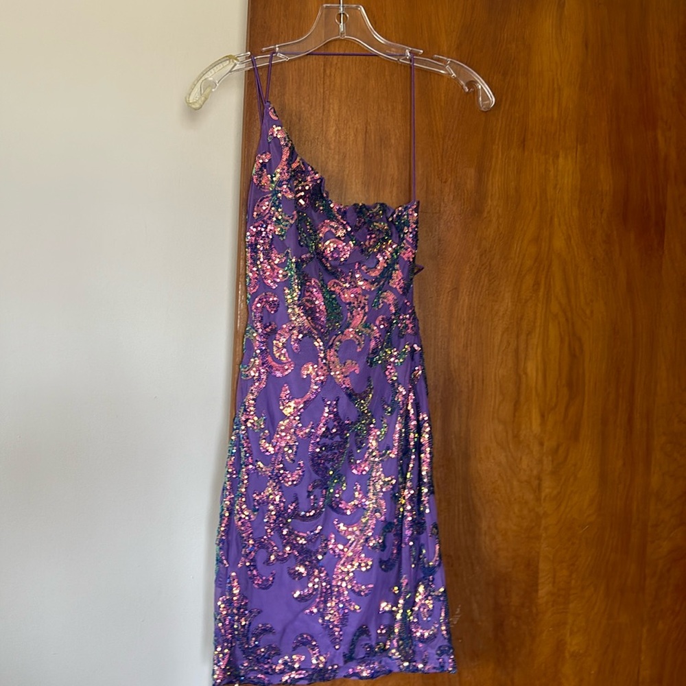 Small purple off the shoulder dress from windsor